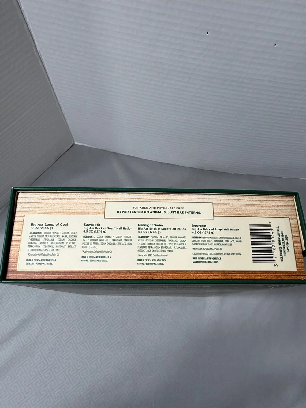 Duke Cannon A Tale of Naughty & Nice Soap in Decorative Box 4 Whimsical Bars New